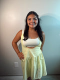 Lemon Drop Gingham 2pc Mini Dress